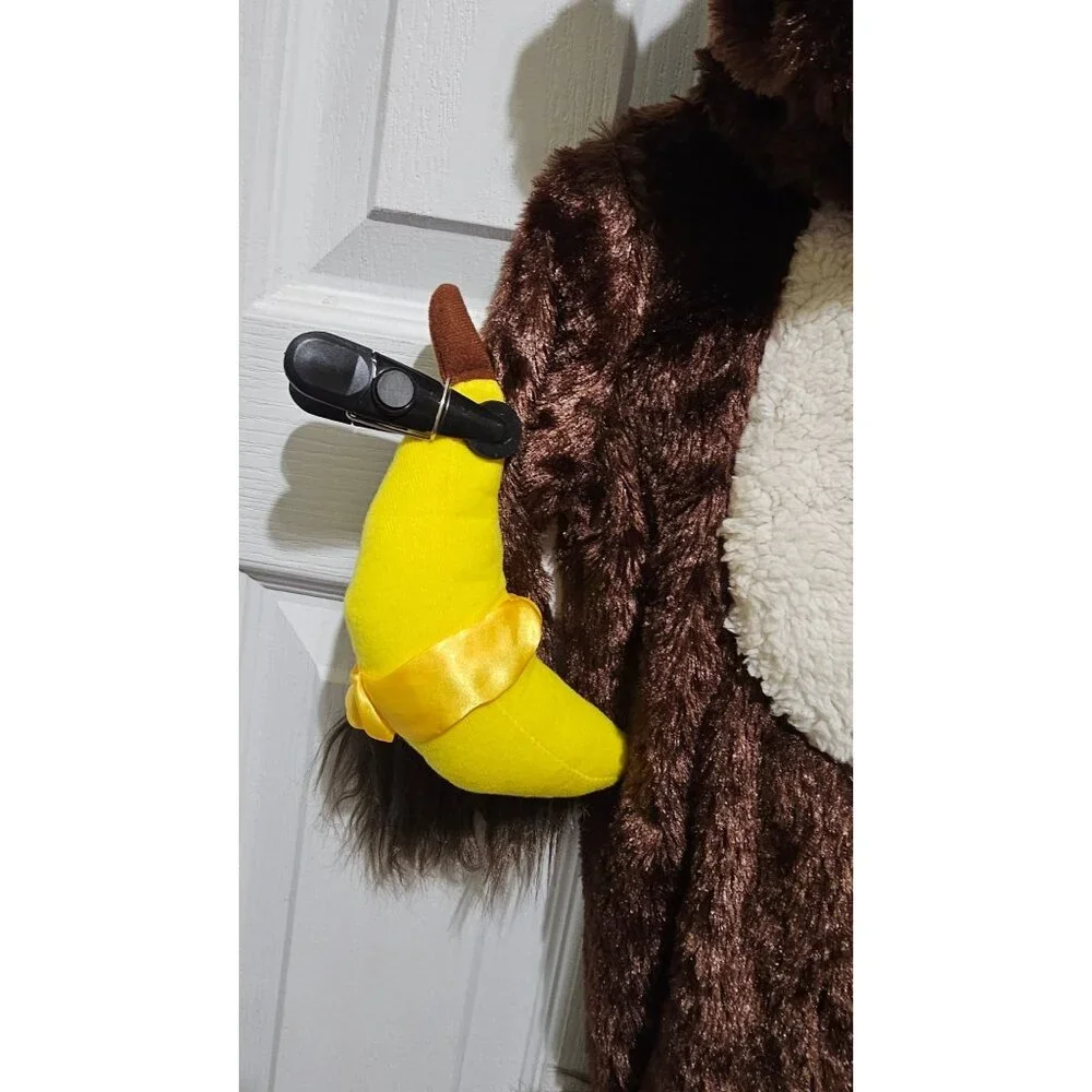 Monkey Around Baby Halloween Costume 0-6 Months Plush Banana Rattle Halloween